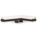 ARDEBO.de - 9-tlg. Garten-Lounge-Set mit Kissen Braun Poly Rattan