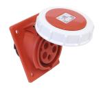 ARDEBO.de - CEE-ABD 16A, 5p.6h, 400V, IP67 rot,schräg20°,FL92x100,LM77x85