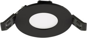EVN FLAT IN LED Einbaupanel, rund, IP54, 5W, 3000K, 4000K, 415lm, 470lm, 200-240V, inkl. Netzgerät, schwarz (LTR080925)