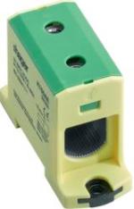 Hager K150AE Anschlussklemme für Aluminium- + Kupferleitungen, 25-150 qmm, grün gelb