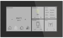 MDT KNX Glas Touch Smart 6 Zoll, KNX Secure, Orientierungslicht, Schwarz (BE-GTS06TS.01S)