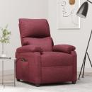 Relaxsessel Elektrisch Weinrot Stoff