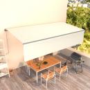 Markise Automatisch Einziehbar mit Volant 6x3 m Creme
