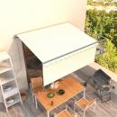 Markise Automatisch Einziehbar mit Volant 3,5x2,5 m Creme