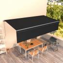 Markise Manuell Einziehbar mit Rollo 6x3 m Anthrazit