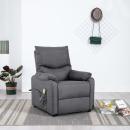 Massagesessel Dunkelgrau Stoff
