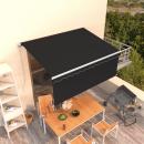 Markise Manuell Einziehbar mit Rollo 3x2,5 m Anthrazit