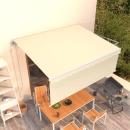 Markise Automatisch Einziehbar mit Volant 4x3 m Creme