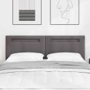 Kopfteil Einfarbig Grau 160 cm Kunstleder