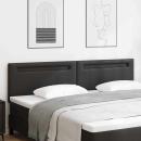Kopfteil Einfarbig Schwarz 200 cm Kunstleder
