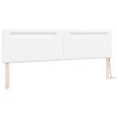 Kopfteil Einfarbig Weiß 200 cm Kunstleder