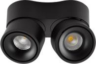 ARDEBO.de EVN MIRAS Deckenanbau, IP20, 200-240V, 2x13W, 3000K-4000K, 2x1065lm-2x1124lm, dreh-/schwenkbar, oval, schwarz (AS20260925)
