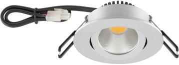 EVN PC20-Serie LED Deckeneinbau, rund, schwenkbar, IP20, 350mA, 8,4W, 2700K, 960lm, chrom matt (PC20091527)
