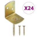 Flechtzaunhalter 24 Stk. L-Form Verzinktes Metall
