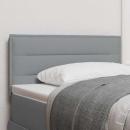 LED Kopfteil Linien-Design Hellgrau 100 cm Stoff