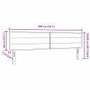 LED Kopfteil Linien-Design Creme 100 cm Stoff