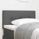 LED Kopfteil mit Knopfheftung Dunkelgrau 80 cm Stoff