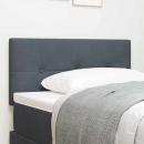 LED Kopfteil mit Knopfheftung Dunkelgrau 80 cm Samt