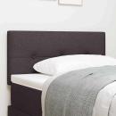 LED Kopfteil mit Knopfheftung Dunkelbraun 90 cm Stoff
