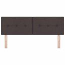 LED Kopfteil mit Knopfheftung Dunkelbraun 72 cm Stoff