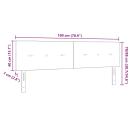 LED Kopfteil mit Knopfheftung Dunkelblau 90 cm Samt