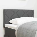 LED Kopfteil Rautenmuster Dunkelgrau 80 cm Stoff