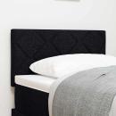 LED Kopfteil Rautenmuster Schwarz 80 cm Stoff