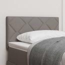 LED Kopfteil Rautenmuster Taupe 80 cm Stoff