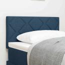 LED Kopfteil Rautenmuster Blau 80 cm Stoff