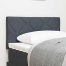 LED Kopfteil Diamantblöcke Design Dunkelgrau 80 cm Samt