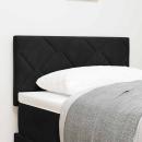 LED Kopfteil Diamantblöcke Design Schwarz 80 cm Samt
