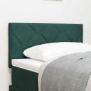 LED Kopfteil Diamantblock Design Dunkelgrün 80 cm Samt