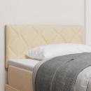 LED Kopfteil Rautenmuster Creme 90 cm Stoff