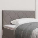 LED Kopfteil Rautenmuster Taupe 100 cm Stoff