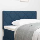 Blaues LED Kopfteil Rautenmuster Blau 100 cm Stoff