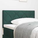 LED Kopfteil mit Diamantblockdesign Dunkelgrün 100 cm Samt