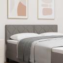 LED Kopfteil Rautenmuster Taupe 144 cm Stoff
