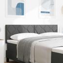 LED Kopfteil Rautenmuster Dunkelgrau 160 cm Stoff