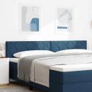 LED Kopfteil Rautenmuster Blau 200 cm Stoff