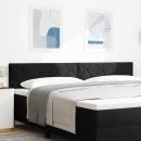 LED Kopfteil Diamantblöcke Design Schwarz 200 cm Samt