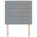 LED Kopfteil Linien-Design Hellgrau 100 cm Stoff