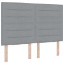 LED Kopfteil Linien-Design Hellgrau 80 cm Stoff