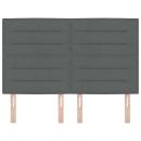 LED Kopfteil Linien-Design Dunkelgrau 80 cm Stoff