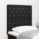LED Kopfteil Schwarz 80 cm Samt