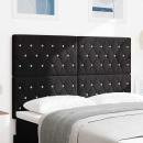 LED Kopfteil Schwarz 80 cm Samt