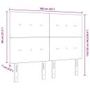 LED Kopfteil Schwarz 80 cm Stoff