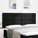 LED Kopfteil Schwarz 100 cm Stoff
