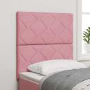 LED Kopfteil Diamantblock Design Rosa 80 cm Velours