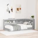 Stauraum-Kopfteil mit Regal mit Kopfteil mit Speicher Grau Sonoma 80 cm Holzwerkstoff