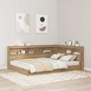 Stauraum-Kopfteil mit Regal Eiche handwerklich 140 cm Melamin
